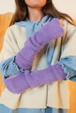 Claudia Fingerless Arm Warmer Gloves Amethyst
